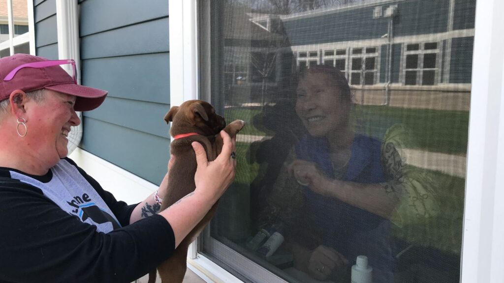 Spreading the love: Columbia senior living residents get a surprise visit from…PUPPIES!